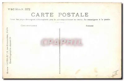 Arranjo de lilases e hortênsias — editor VBC, série N. 3372 — Verso