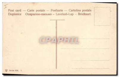 Bouquet de flores printanières — saules, muguet e margaridas — editor não identificado, série 624 — Verso