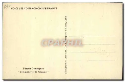 Người giày và người ngân hàng — Nhà hát Compagnon — Lyon — Mặt sau