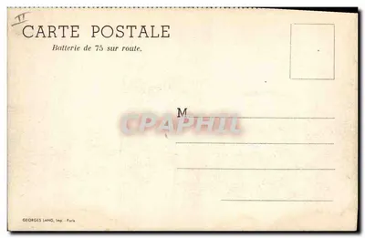 Bateria de 75 em estrada — Georges Lang, Paris — Verso