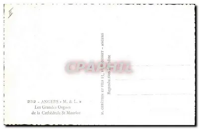 Wielkie organy katedry Świętego Maurycja — Angers — M. Chrétien & Fils — Rewers