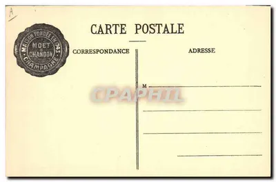 Moët et Chandon — Colocação de Vinhos em Garrafas — Fot. Em. Choque, Imp.-Edit., Epernay — Verso