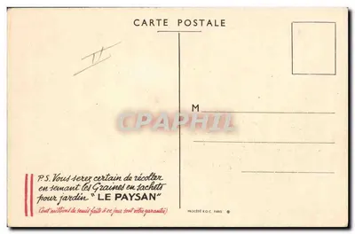Rainha de Paris 1937 — retrato de mulher cercada de flores — edição R.O.C. Paris — Verso
