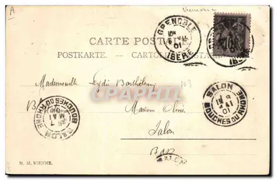 Mädchen mit Schafen und Hasen — pastorale Szene — Roselie — Rückseite