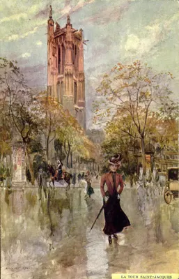 Torre Saint-Jacques — pintura de George Stein — editor não visível