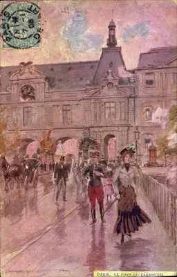 Paris, o Font du Carrousel — ilustração de George Stein — Paris