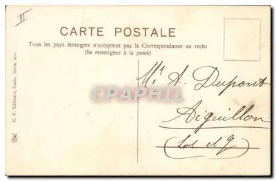 Rosas vermelhas — poema de Fontanes — K. F. Editeurs, Paris, série 655 — Verso