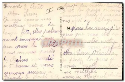 Cancale — Molo i latarnia morska Houle — Cie des Arts Photomécaniques, nr 51 — Rewers