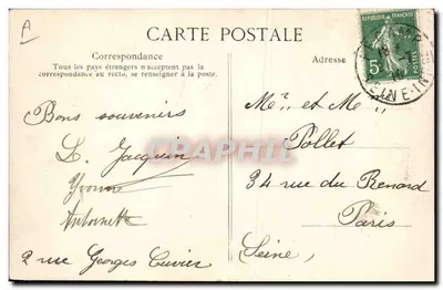 Fécamp — Partida para Terra-Nova — L. J. (editor) n°59 — Verso