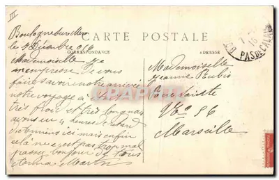 Boulogne-sur-Mer — O Farol e a Ponte Leste — E. Dejonghe, editor, Boulogne-sur-Mer — Verso