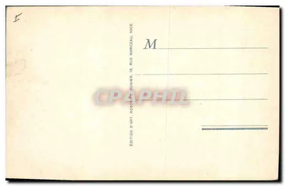 Antibes - Port - RM — widok portu z łodziami i zasnieżonymi górami — wydanie RM nr 635 — Rewers