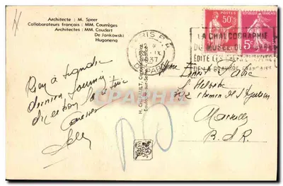 Pavilhão da Alemanha — Exposição Internacional de Paris 1937 — H. Crapault, n°107 — Verso
