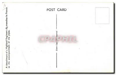 Highlanders Dig In — War Office Photograph B.650 — Verso