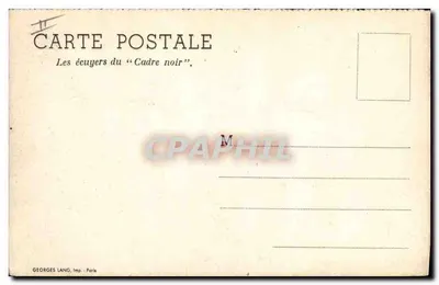 Les écuyers du "Cadre noir" — Georges Lang, Paris — Verso