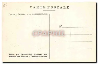 Oradour-sur-Glane — Carrefour des Bordes — Documents Archives — Verso
