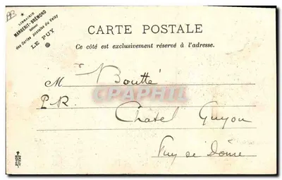 Arredores do Puy — Tipo do antigo traje de toilette das ricas camponesas do Velay (chapéu de sombra) — O Velay Ilustrado — Verso