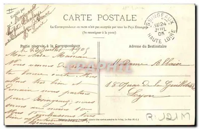 Le Berger du Village — Cliché M. B. - Rep. int. — Éditeur Le Velay Illustré, n° 365 — Verso