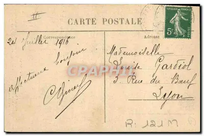 Le Châlot — Tipo das moças devotas do Velay — editor Marguerite Brémond, n° 303 — Verso