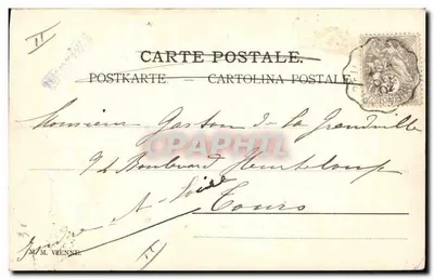 Paisagem invernal com perdizes — Feliz Natal 1902 — editor não visível — Verso