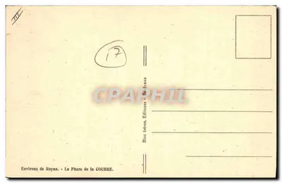 Lantaarn van de Coubre — Omgeving van Royan — Uitgever: Bloc frères, Bordeaux — Achterkant