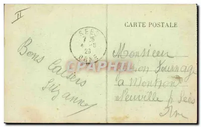 Ouistreham — Um navio saindo para o mar — CAEN-SARTHE — Verso