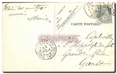 Cherbourg — Molo — V.P. Paryż 19 — Rewers
