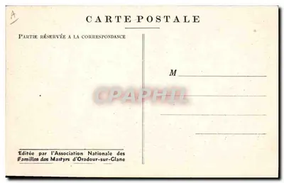 Oradour-sur-Glane — Cruzeiro das Bordes — Editor: Documents Archives — Verso