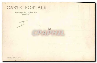 Passagem de rio em portière — Georges Lang, Paris — Verso