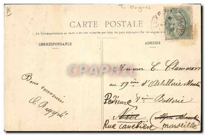 LUXEUIL-LES-BAINS (HTE-SAONE) — Órgãos da igreja — imp. Ad. Welick, N° 2747-C — Verso