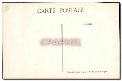 Bourges — Wnętrze katedry i rożen na fasadzie — E. Maquaire, n°279 — Rewers