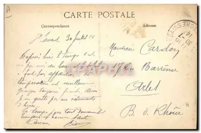 Bourrée z Auvergne — Pittoreska Auvergne — wydawca P. D. n° 1203 — Rewers