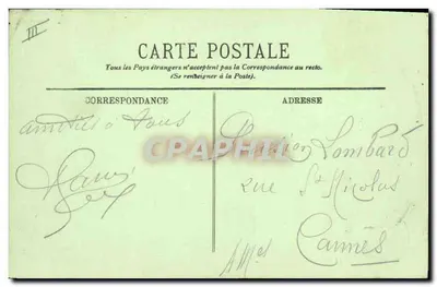 Types d'Auvergne — Un Baptême — LL. — Verso