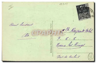 L'Auvergne pittoresque — Le Cabrettaire — Éditeur Idéal, n° 117 — Verso