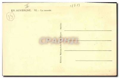 W Auvergnie — Rozmowa — Wydawnictwo Malroux-Laborié & Delprat, Aurillac — Rewers