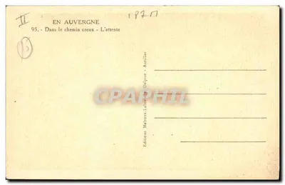 W Auvergnie — W wąwozie — Czekanie — Wydawnictwo Matroux-Delpriat - Aurillac — Rewers