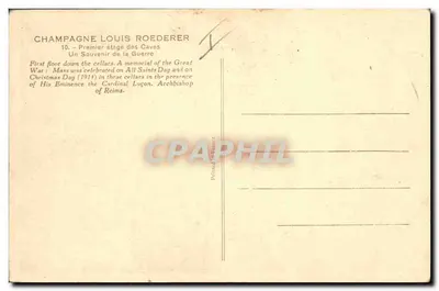 Caves de Reims — Caves de Champagne Louis Roederer — Éditeur : Champagne Louis Roederer, n°10 — Rewers