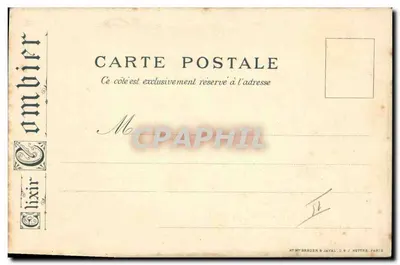 Brissac — Castelo e publicidade para o Lixir Combier — editor Combier — Verso
