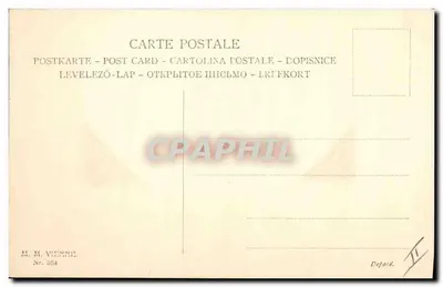 Zwei Kinder mit Lämmern — pastorale Szene — M. M. Vienne, Nr. 354 — Rückseite