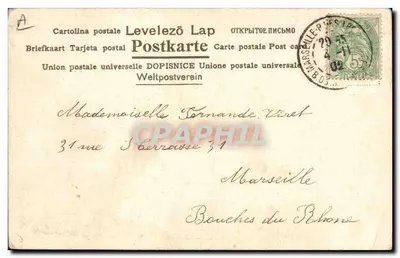 Menina com flores — carta postal ilustrada — editor Bell, n° 2011 — Verso