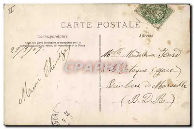 Ragazza in abito da sposa — testo stampato e manoscritto — A. N. Parigi, n° 550 — Verso