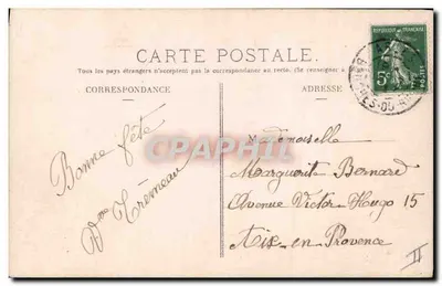 Menina em vestido branco e véu — primeira comunhão — M.F. Paris n°674 — Verso