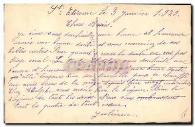 Arranjo de flores secas — Boa Ano Novo — Verso