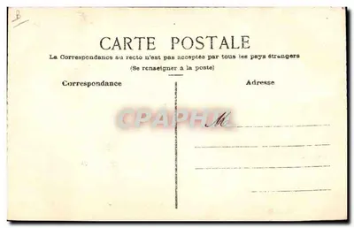 Esqui em Chamonix — Editor A. Poncelet, N° 10 — com buquê de flores secas — Verso