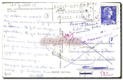 Fary w Saint-Georges-de-Didonne — widok z jaskini — Éditions Artistiques & Photographe Veritable — Rewers