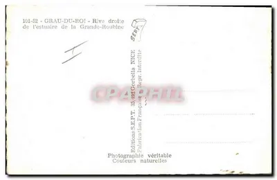 Grau-du-Roi — Riva direita do estuário da Grande-Roubine — Edições S.E.P.T. NICE — Verso