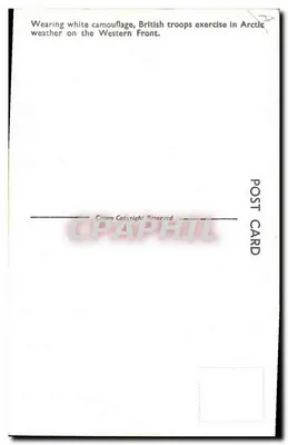 Soldados britânicos no inverno no Fronte Oeste — War Office Photograph B.1508 — Verso