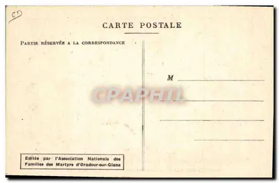 Oradour-sur-Glane — École de garçons (année scolaire 1942-1943) — Massaout 10 juin 1944 — Verso