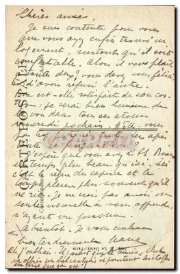 Carantec — Stara kobieta paliąc swoją rurkę — Wydawca E.B.D. n°267 — Rewers