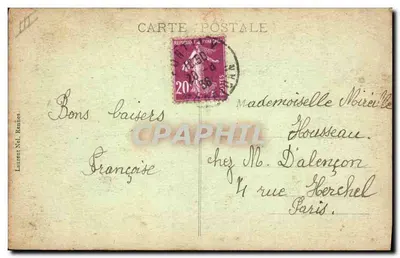 Bambina di BANNALEC — ritratto in costume tradizionale — editore Laurent Nel, n° 370 — Verso