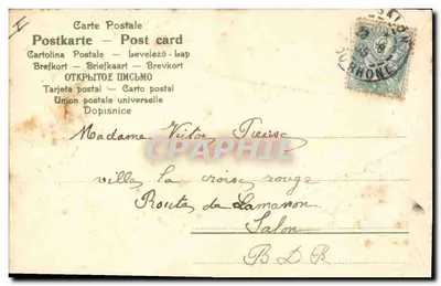 Niebieskie kwiaty — Szczęśliwego dnia — Paule Germuno, wydawca SER.N. 091 — Rewers